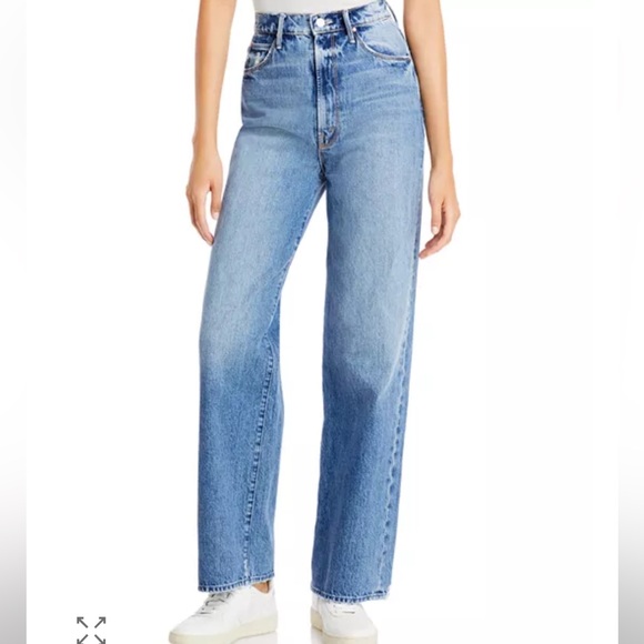 MOTHER Denim - MOTHER Light Blue High-Rise Wide Leg Jeans